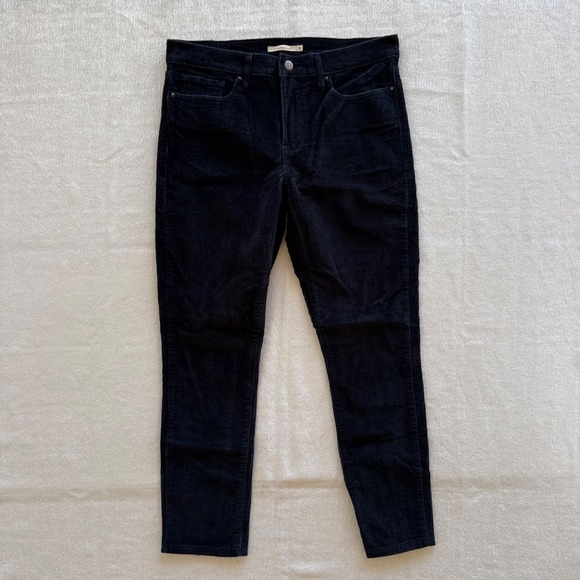 Levi's Denim - Levis 311 Shaping Skinny Corduroy Pants Black Size 31x30 High Rise